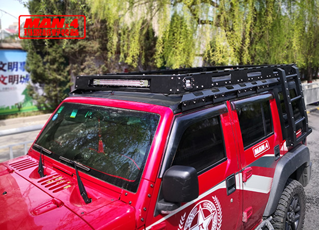Q235 Steel Heavy Duty Wrangler JK JL JEEP Roof Rack With LED